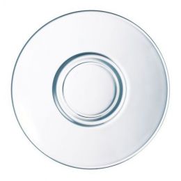 Sous-tasse à expresso rond transparent verre Ø 12 cm Aroma(6p.) - v2