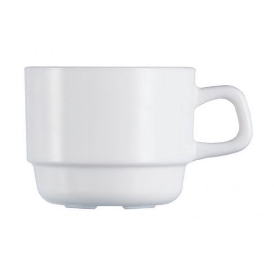 Tasse à déjeuner ronde blanc verre 25 cl Ø 15,30 cm Restaurant Blanc(6p.)