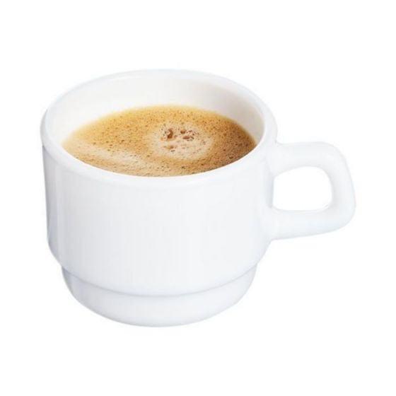 Tasse à expresso ronde blanc verre 13 cl Ø 7 cm Restaurant Blanc(12p.) - v2