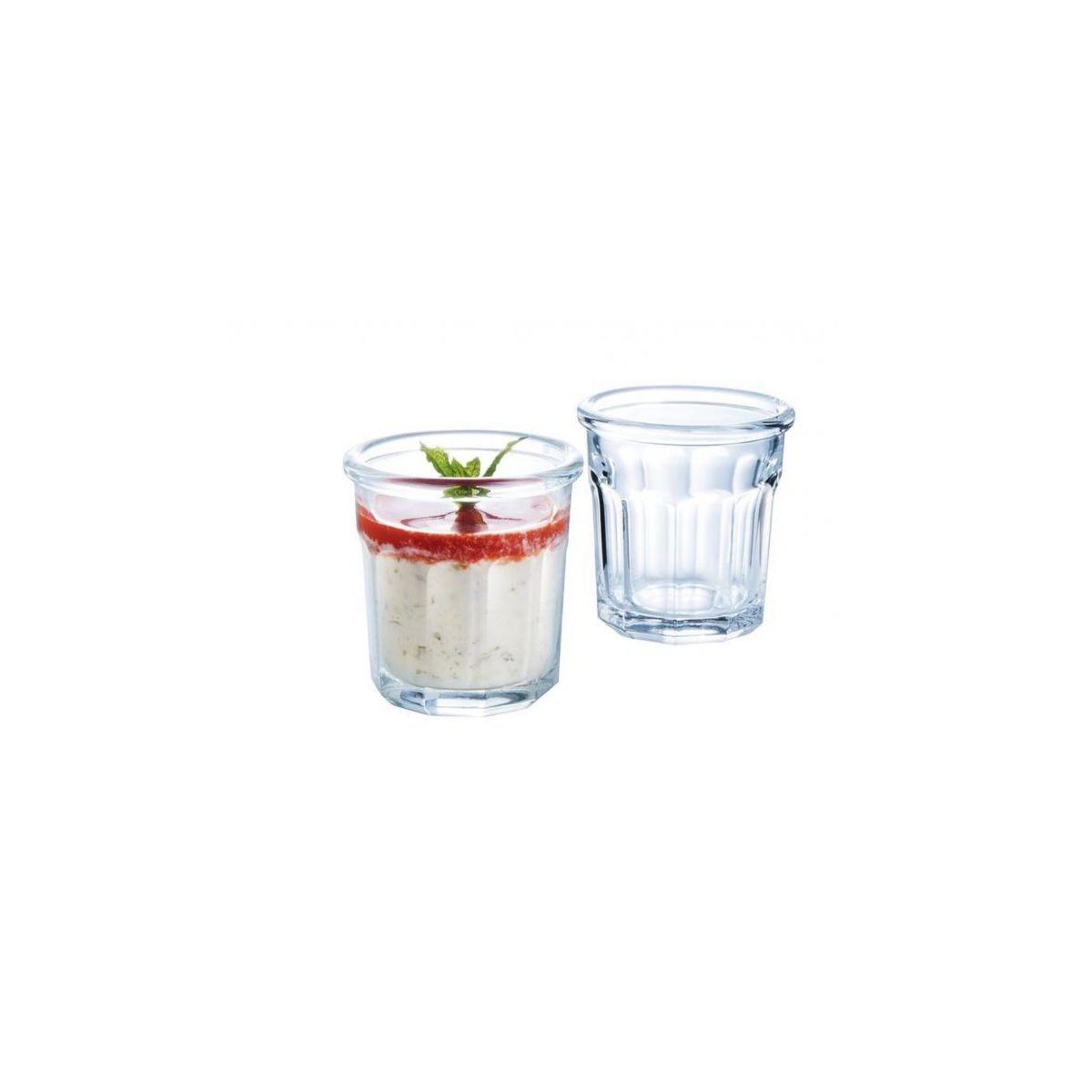 20 Mini-verres - verrines à pied 5 cl