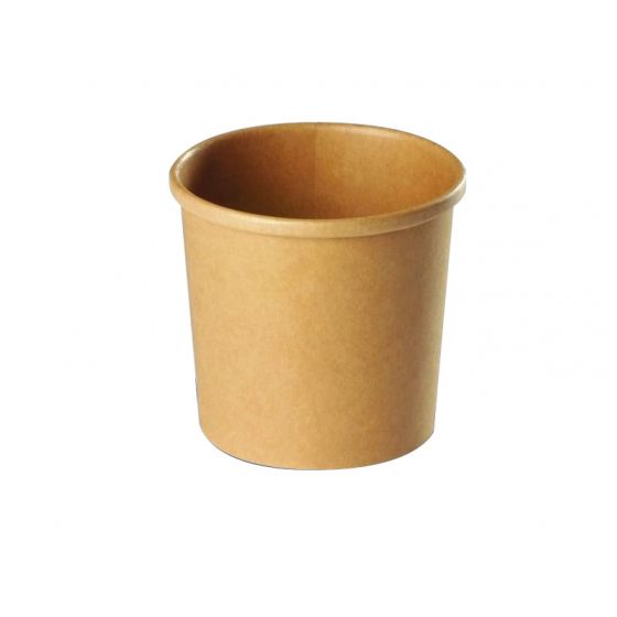 Pot à soupe rond marron Ø 9 cm 360 ml (25 pièces)