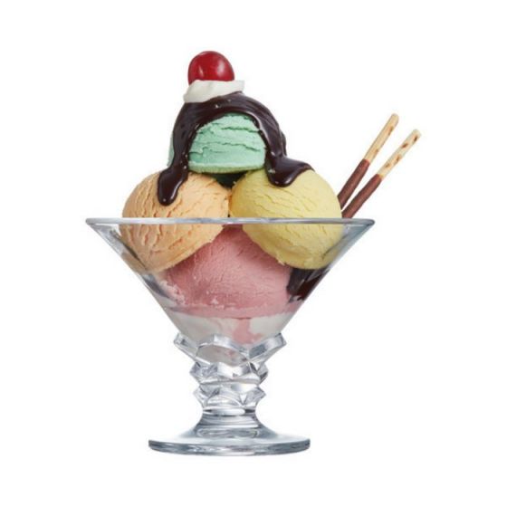 Coupe à dessert transparente verre 21 cl Ø 12,50 cm Palmier(6p.) - v2