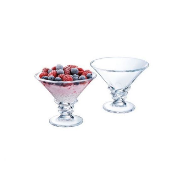 Coupe à dessert transparente verre 21 cl Ø 12,50 cm Palmier(6p.) - v3