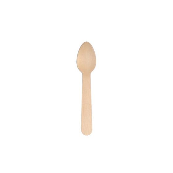 Petite cuillère beige 11 cm (100 pièces)