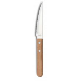 Couteaux à steack en inox/bois 21 cm (12p.)