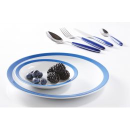 Couteaux de table cranté en inox 22 cm Bleu Marine (12p.) - v2