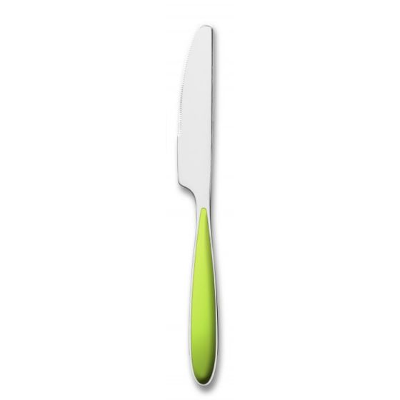 Couteaux de table cranté en inox 22 cm Vert Anis (12p.)