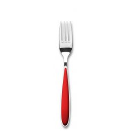 Fourchette de table en inox 20 cm Rouge (12p.)