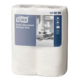 Rouleau essuie-tout blanc ouate de cellulose 23x24 cm Tork (12x2p.)