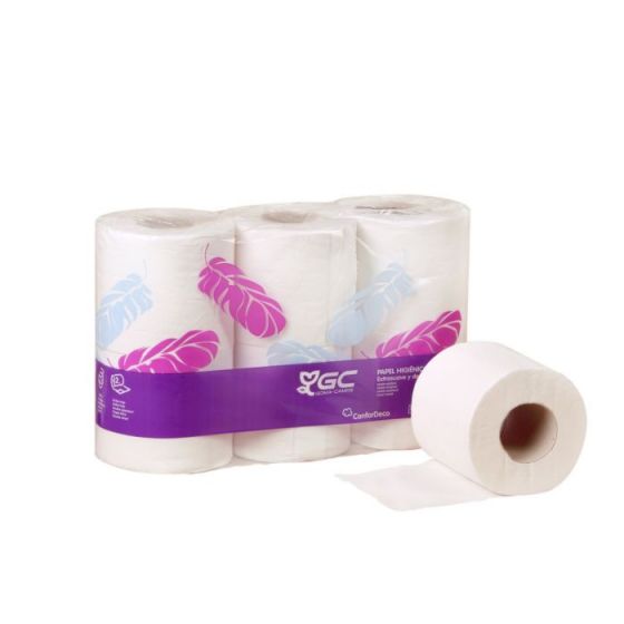 Papier toilette blanc ouate de cellulose 34,50 m (16x6p.)