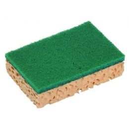 Lot de 10 tampons abrasifs sur éponge vert 7x11 cm Spontex (10 pièces)