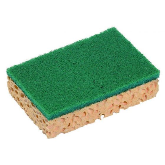 Lot de 10 tampons abrasifs sur éponge vert 7x11 cm Spontex (10 pièces)