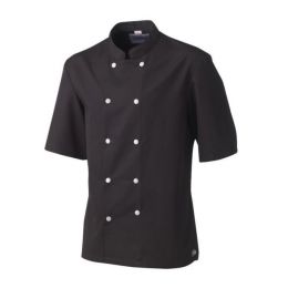Veste de cuisine homme manche courte noire taille 4 Blake