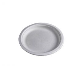 Assiette blanche jetable biodégradable Ø 18 cm (50 pièces)