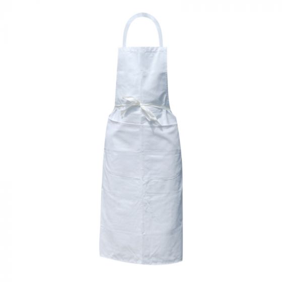 Tablier valet avec bavette blanc taille unique