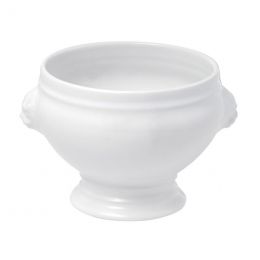 Soupière tête de lion rond blanc porcelaine Ø 12 cm Tete Lion (4p.)
