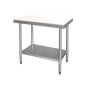 Table de découpe inox avec étagère L1400xP700xH850mm