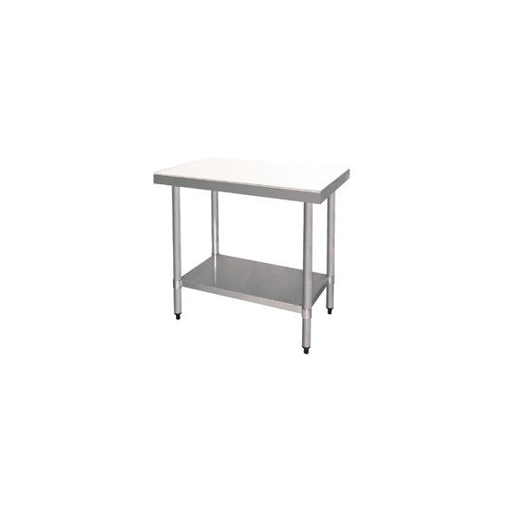 Table de découpe inox avec étagère L1400xP700xH850mm