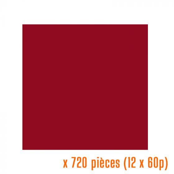 Serviettes bordeaux 40x40 cm non tissé 55g/m² (12x60p.)