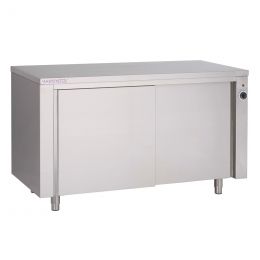 Meuble étuve inox central à portes coulissantes 1600x700x850mm