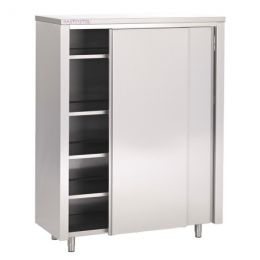 Armoire haute inox à portes coulissantes L1000xP600xH1800 mm