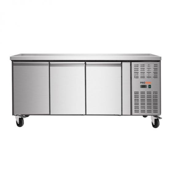 Desserte gastro prof. 700mm, 3 portes, GN1/1, centrale