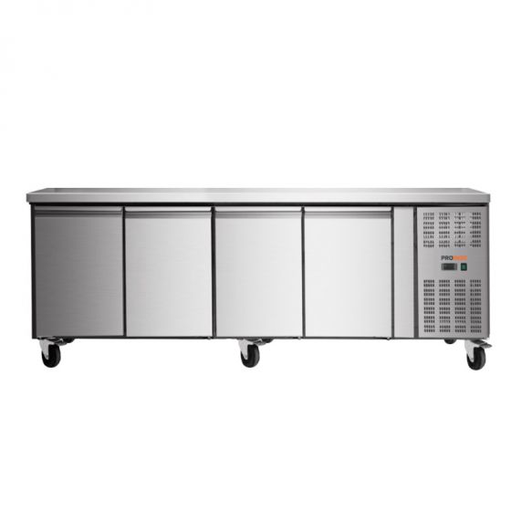 Desserte gastro prof. 700mm, 4 portes, GN1/1, centrale