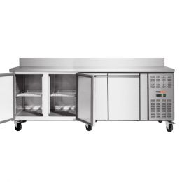 Desserte snack prof. 600mm, 4 portes, avec dosseret
