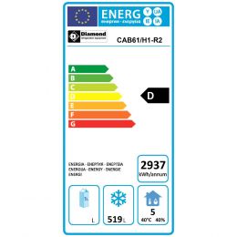 Armoire refrigérée négative ventilé, Ice-cream 700 Lt., 54 bacs (5 Lt.), tropicalisé
