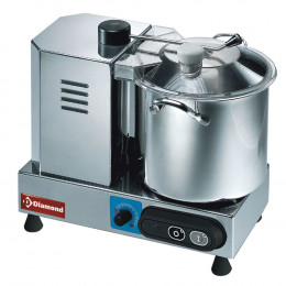 Cutter inox, 6 Lt., vitesse variable, 350W monophasé