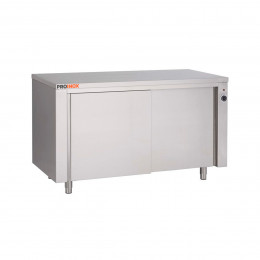 Meuble étuve inox central à portes coulissantes 1000x600x850 mm