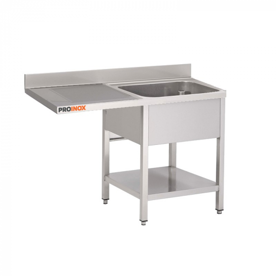 Plonge inox esp LV L1200XP600XH850MM EG gauche 1 bac