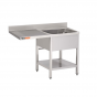 Plonge inox esp LV L1200XP700XH850MM EG gauche 1 bac