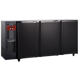 Arrière de bar 3 portes battantes, 579 Lt., noir