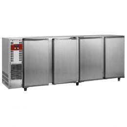Arrière de bar 4 portes pleines, 783Lt., inox