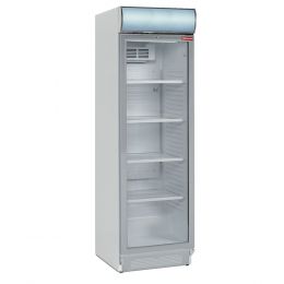 Vitrine réfrigérée positive 380 lit, ventilée blanche avec caisson lumineux