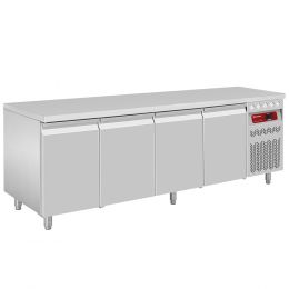 Table réfrigérée centrale ventilée, 4 portes, GN1/1, 550 Lit., tropicalisée