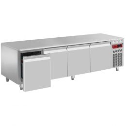 Soubassement réfrigéré positif, 4 tiroirs GN1/1, tropicalisé