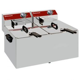 Friteuse électrique 6,4 kW à poser 2x7 Lt., Snack