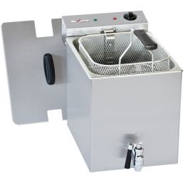 Friteuse électrique 3 kW à poser 8 Lt. avec vidange, Snack