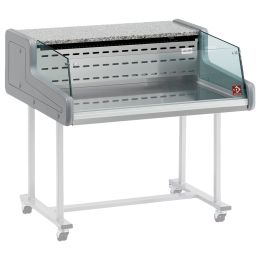 Comptoir vitrine réfrigérée positif 1000mm sur support, self-service