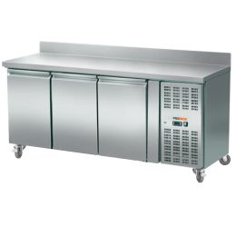 Desserte gastro prof. 700mm, 3 portes, GN1/1, avec dosseret