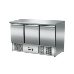 Desserte gastro prof. 700mm, 3 portes, GN1/1, centrale