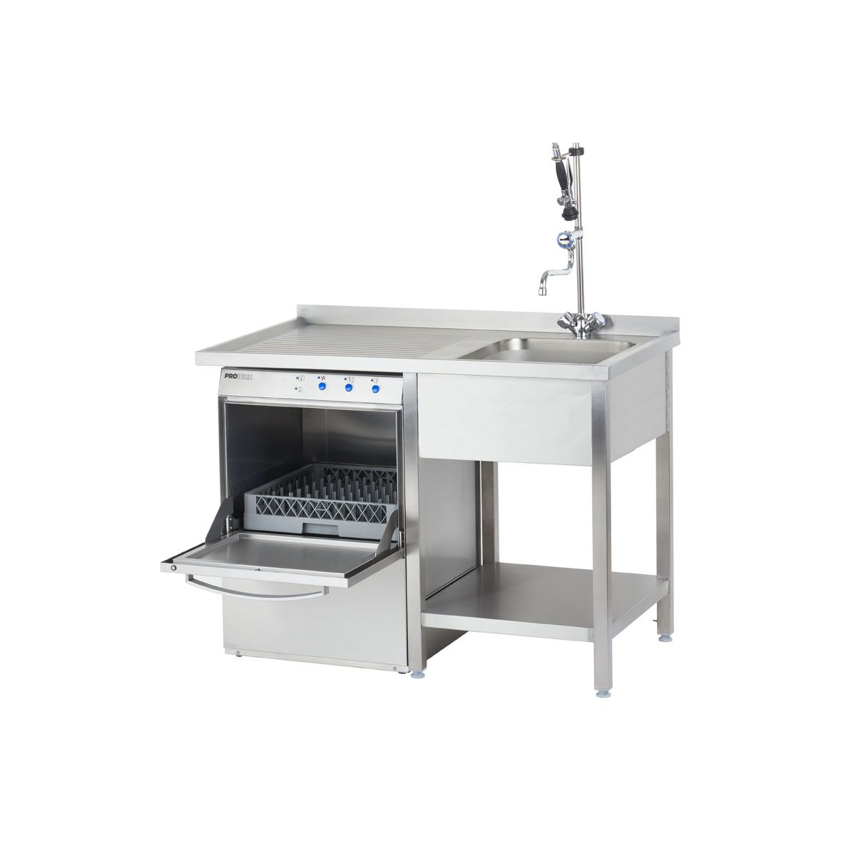 Lave vaisselle professionnel double paroi - panier 500x500 mm - 5,7 kW -  Casselin Pas Cher