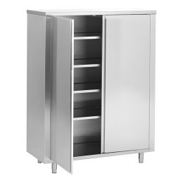 Armoire haute inox à portes battantes 1000 x 600 x 1800 mm