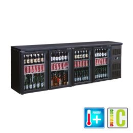 Arrière bar 4 portes vitrées battantes