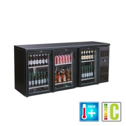 Arrière bar 3 portes vitrées battantes