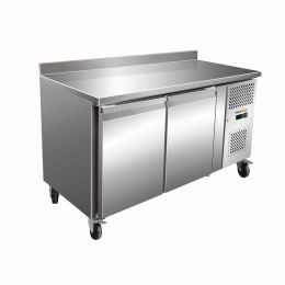 Desserte réfrigérée adossée gastro 2 portes Prof. 700 mm, tropicalisée