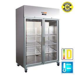 Armoire de congélation GN2/1 Portes vitrées 1400Lt. 