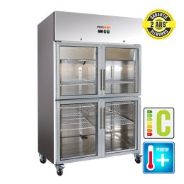 Armoire réfrigérée GN2/1 1200L + 4portillons vitrés